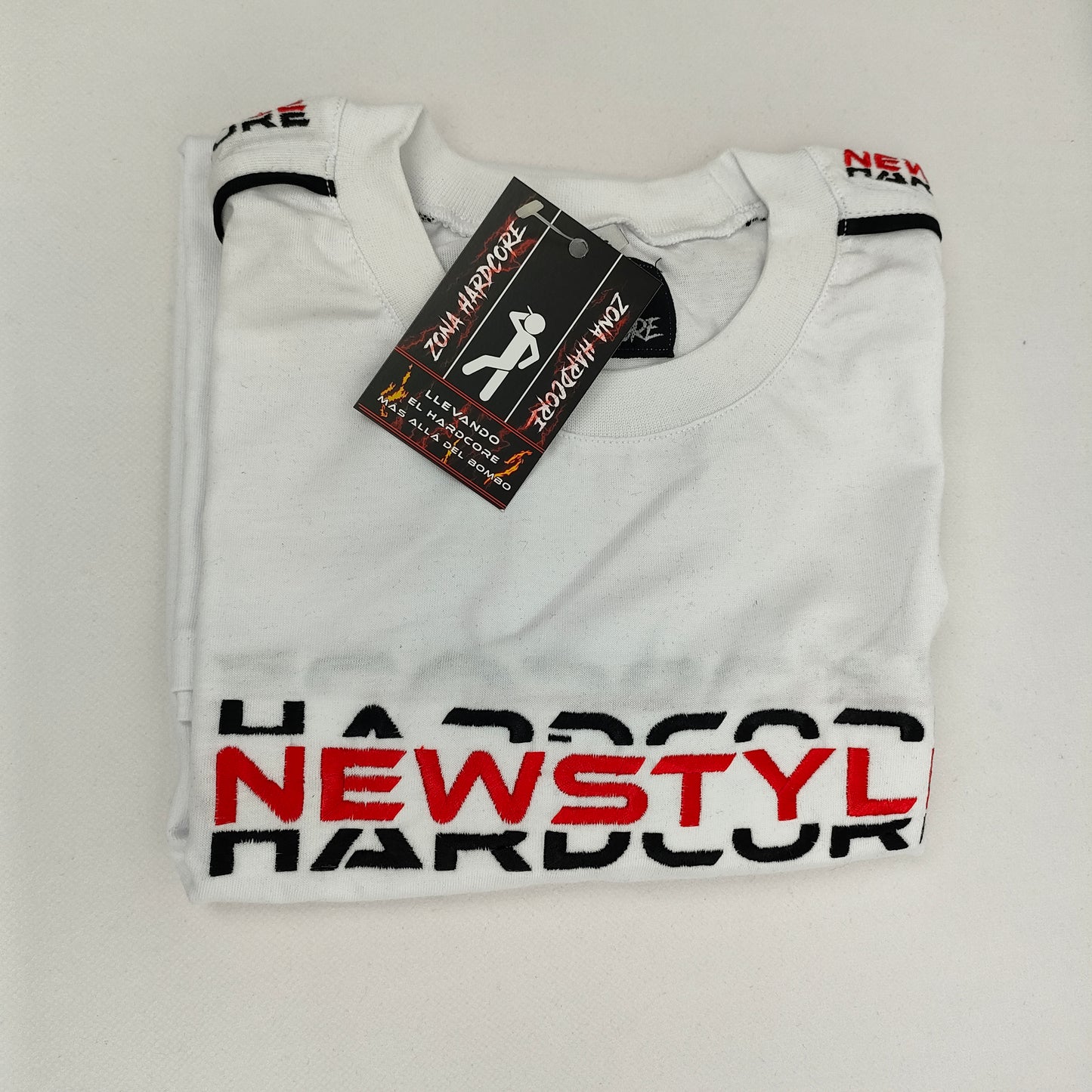 Fully Embroidered White Newstyle T-shirt