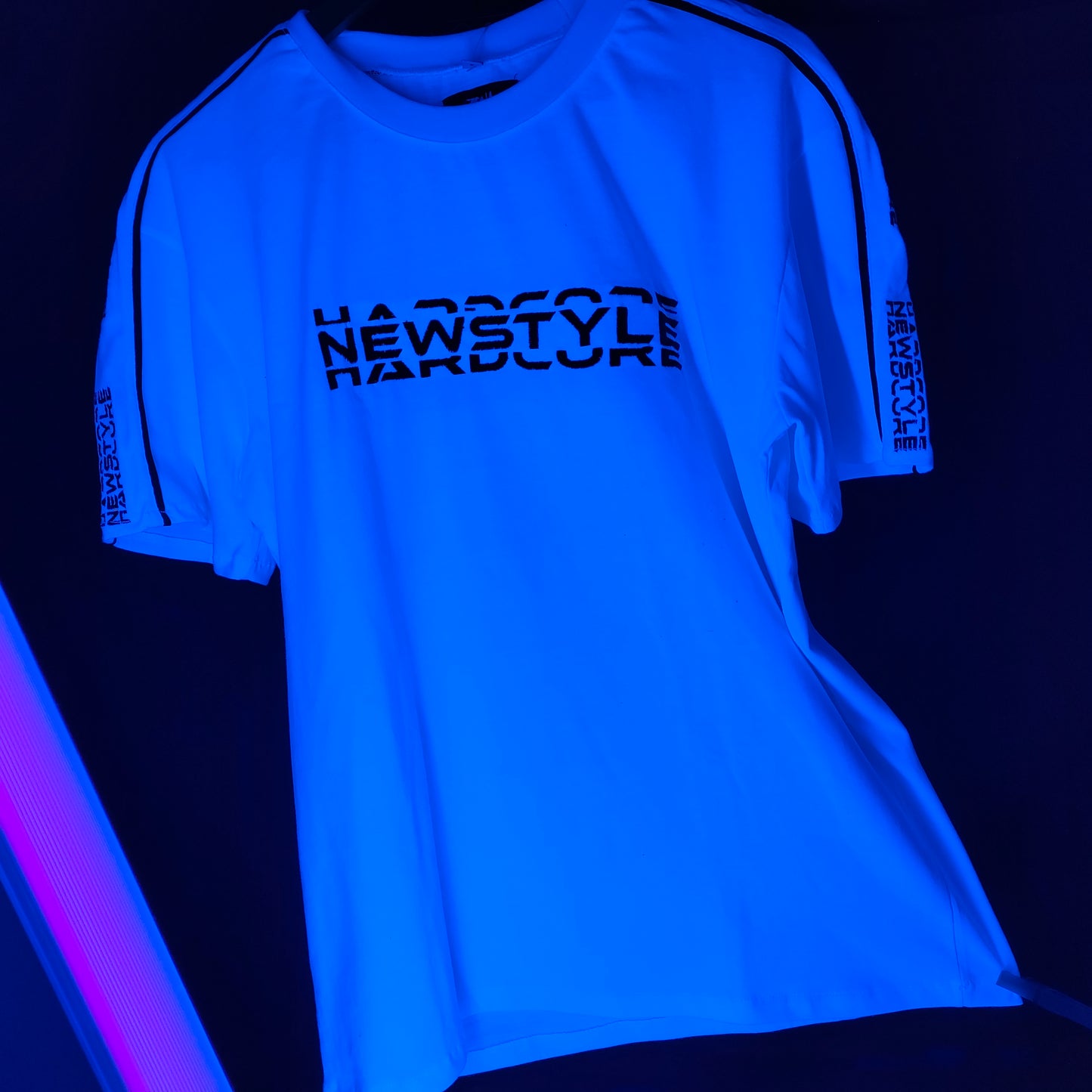 Fully Embroidered White Newstyle T-shirt