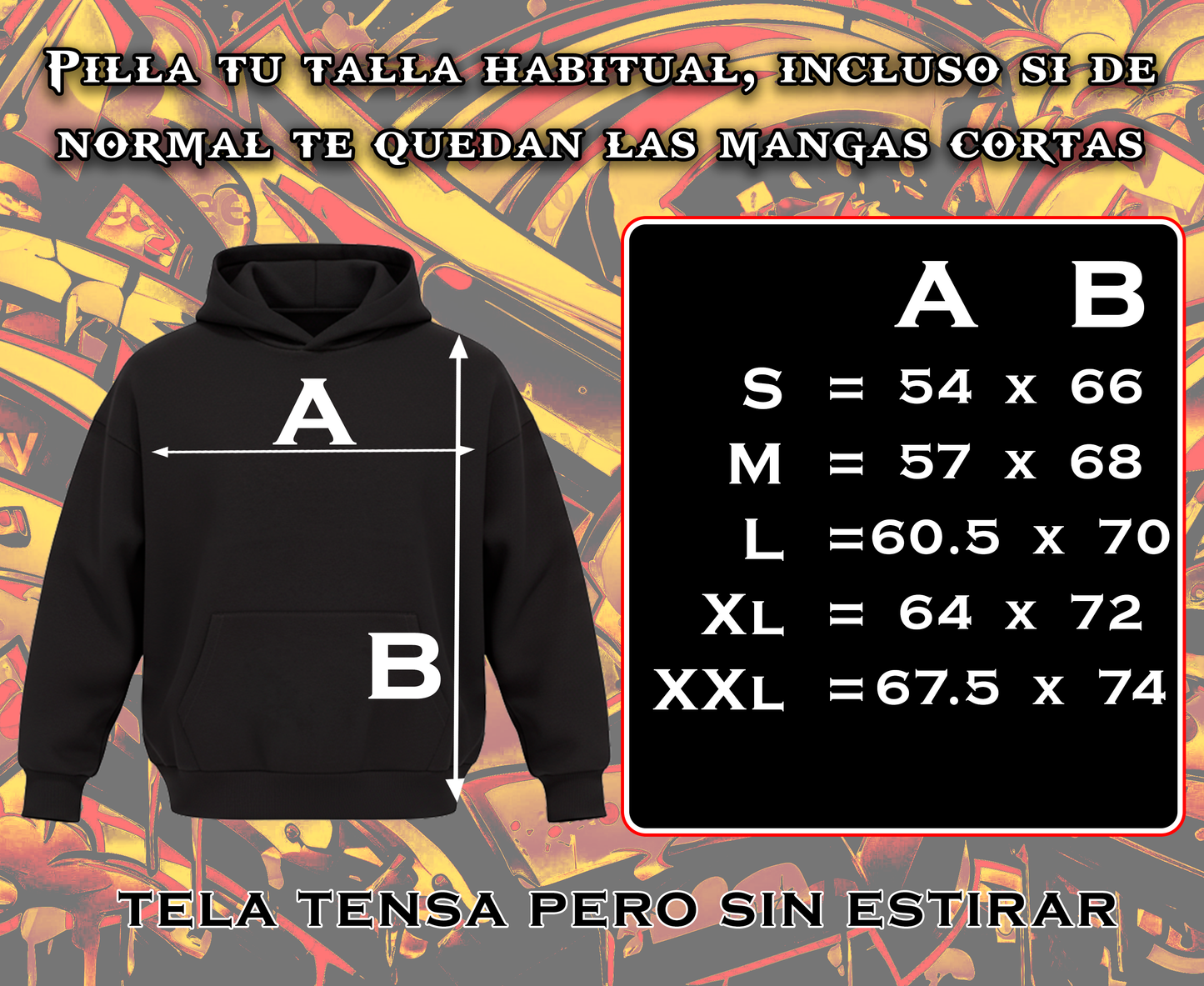 tallaje sudadera con capucha negra - zona hardcore